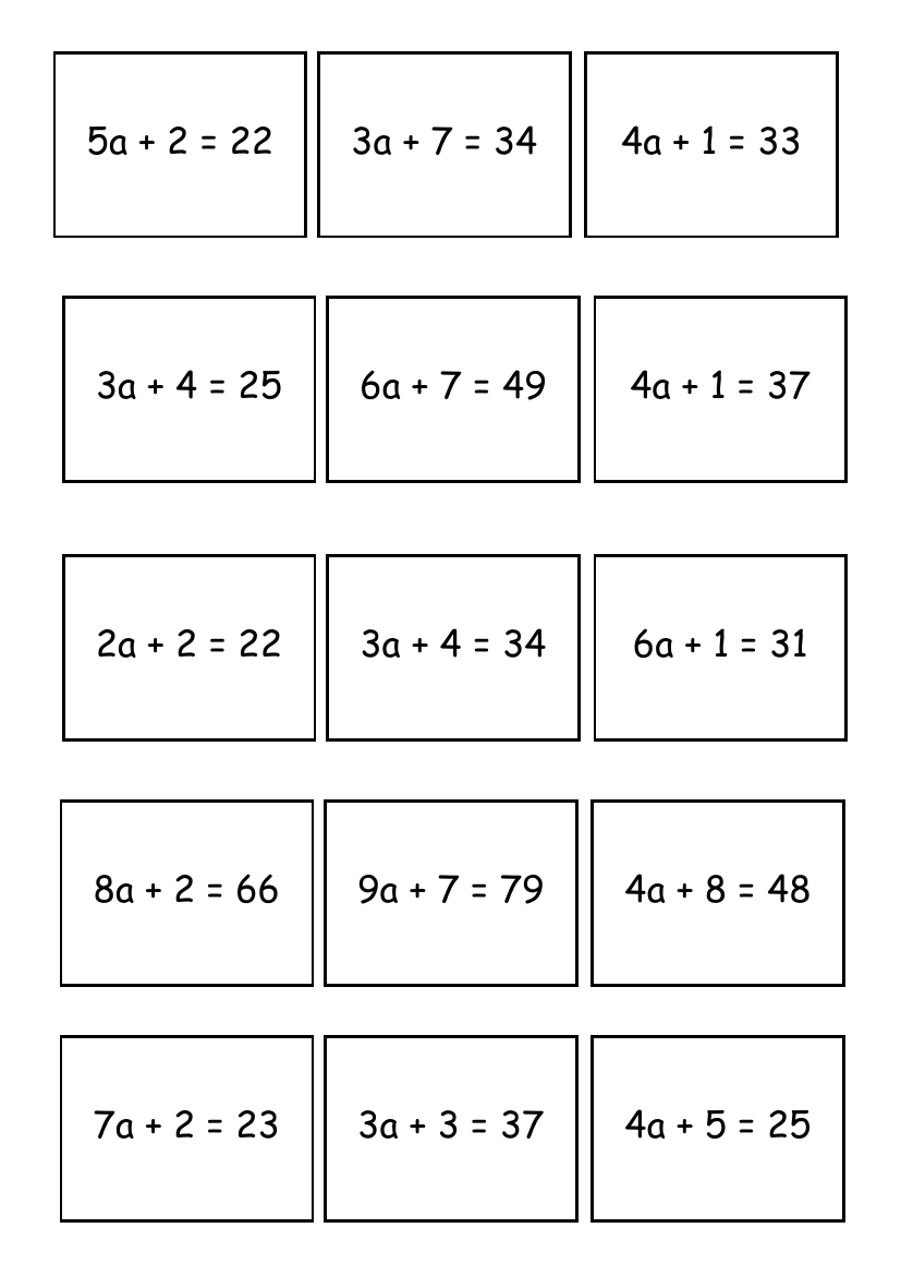 Equations with 1 unknown variable