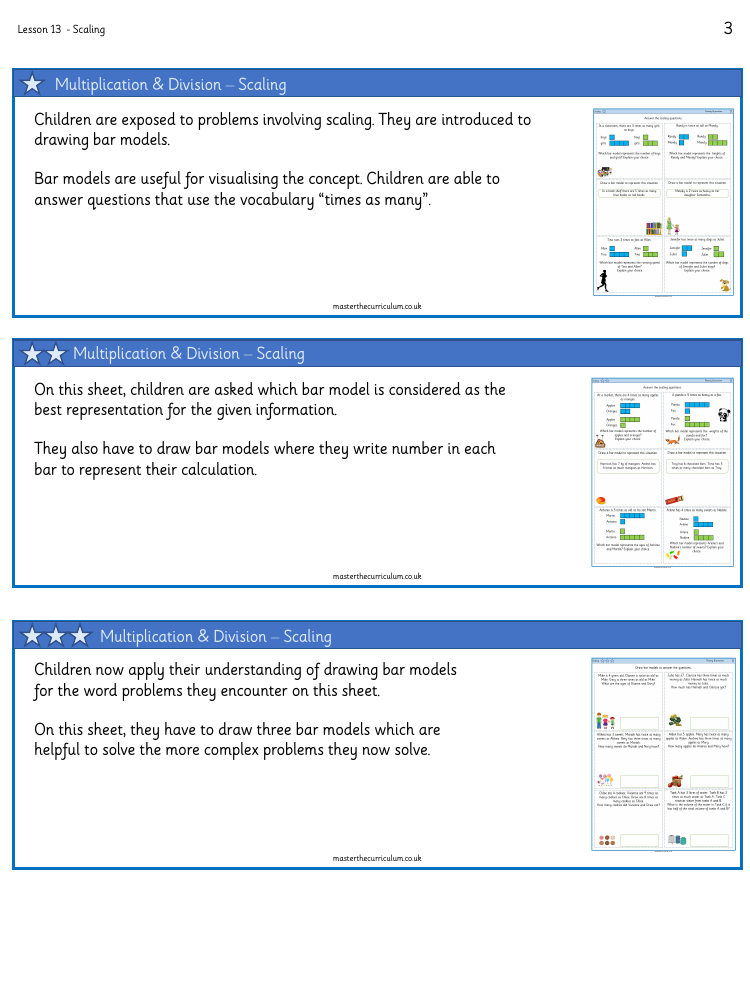 Multiplication and division - Scaling - Worksheet