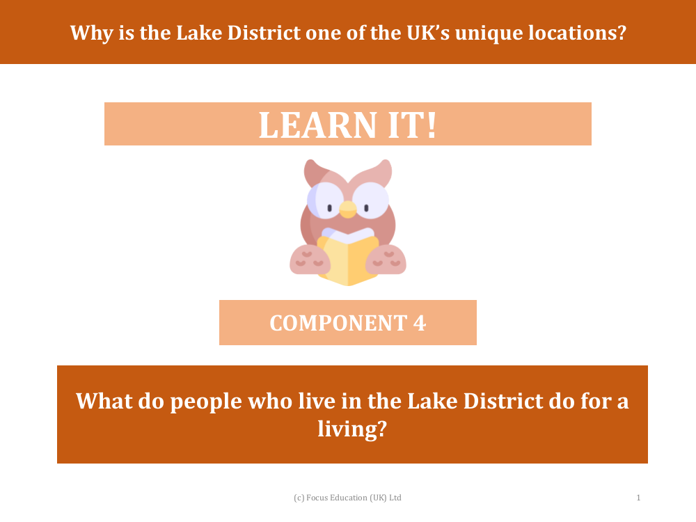 What do people who live in Lake District do for a living? - Presentation