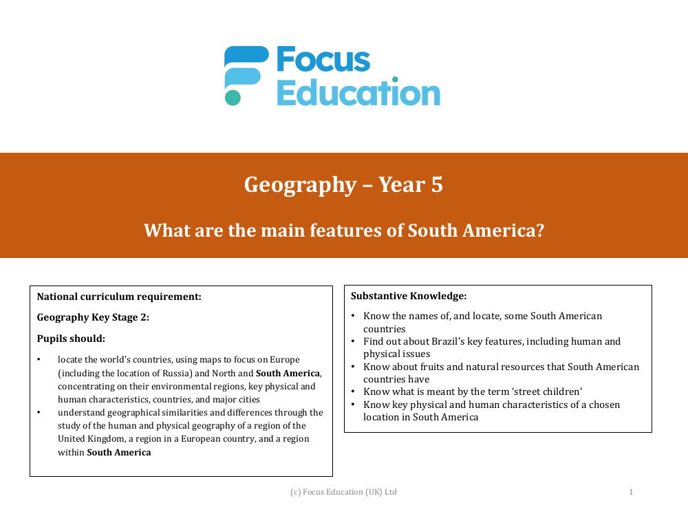 South America: Human Geography