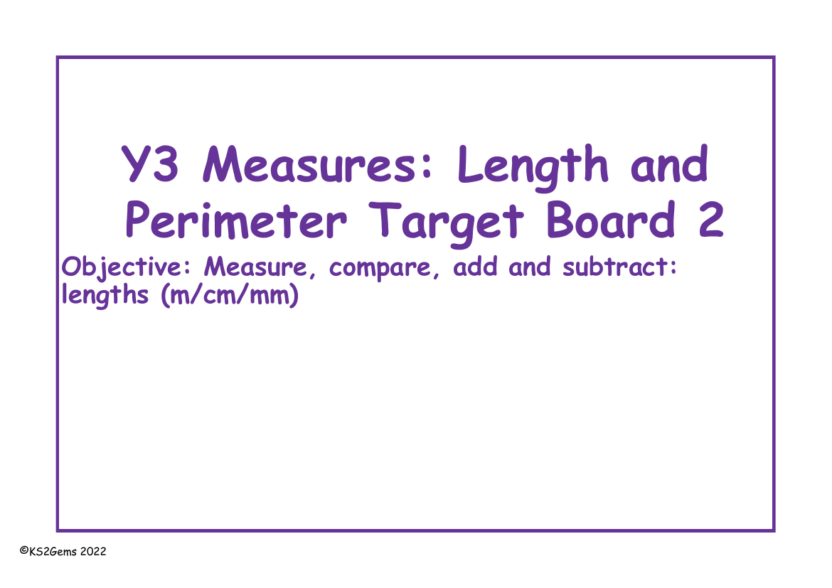 Length and Perimeter Target Board 2