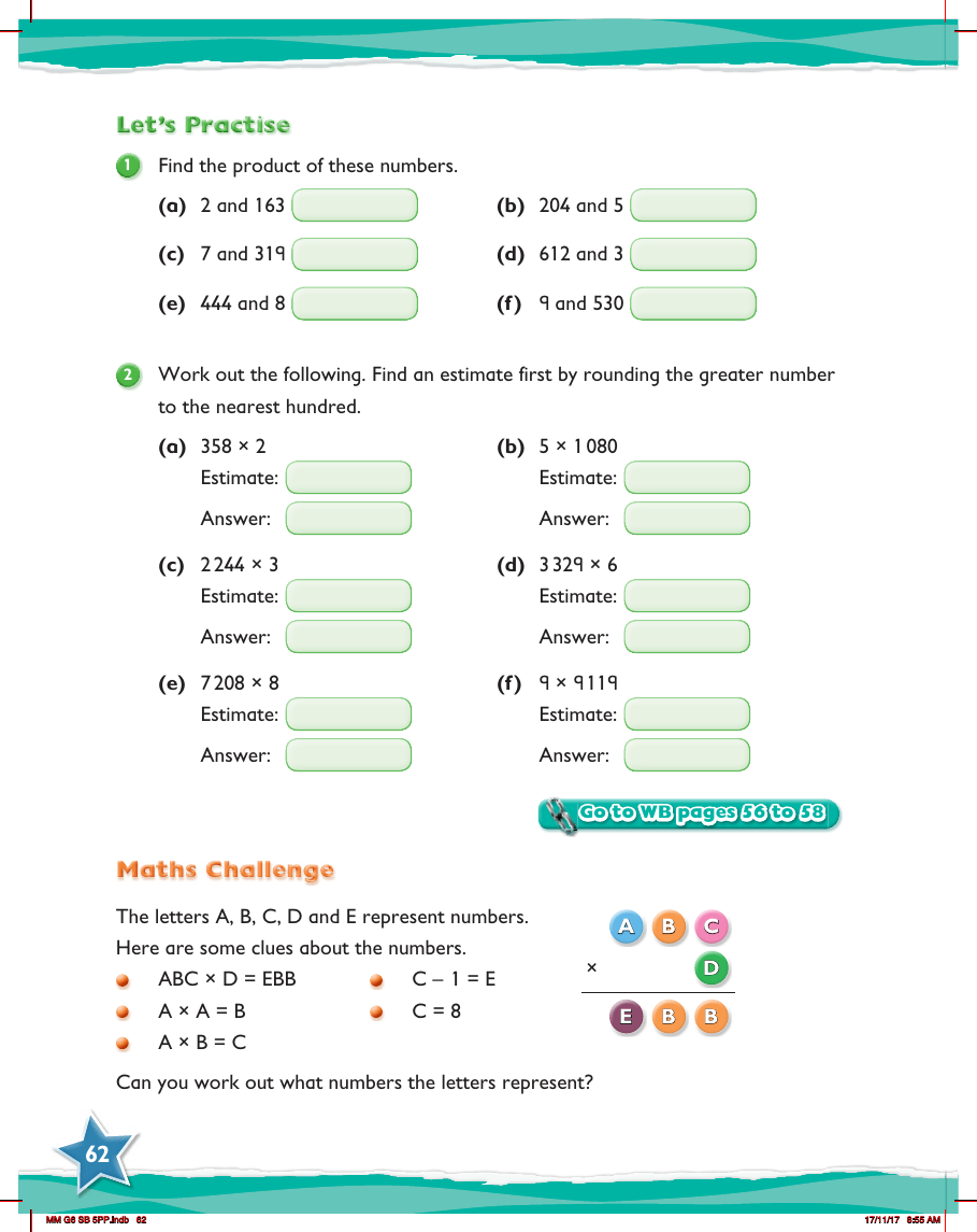 Max Maths, Year 6, Maths Challenge, Multiplying by a 1-digit number