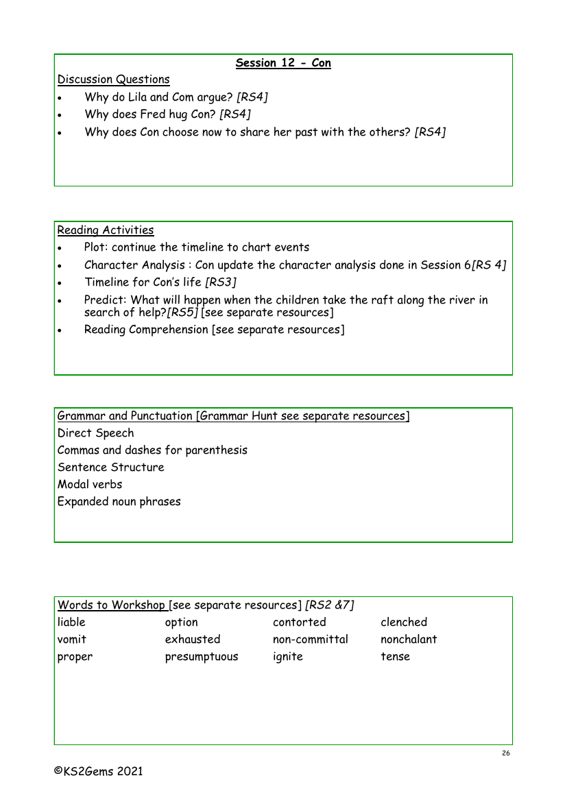 The Explorer - Session 12 - Worksheet