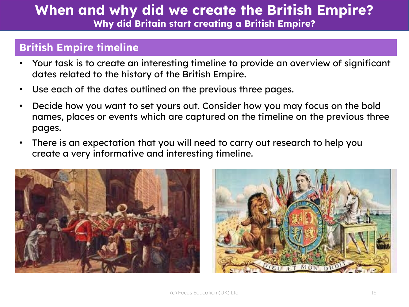 The British Empire - Research task