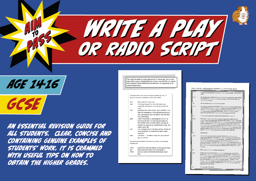 Write A Play Or Radio Script For GCSE English (14-16 years) - Teacher Notes