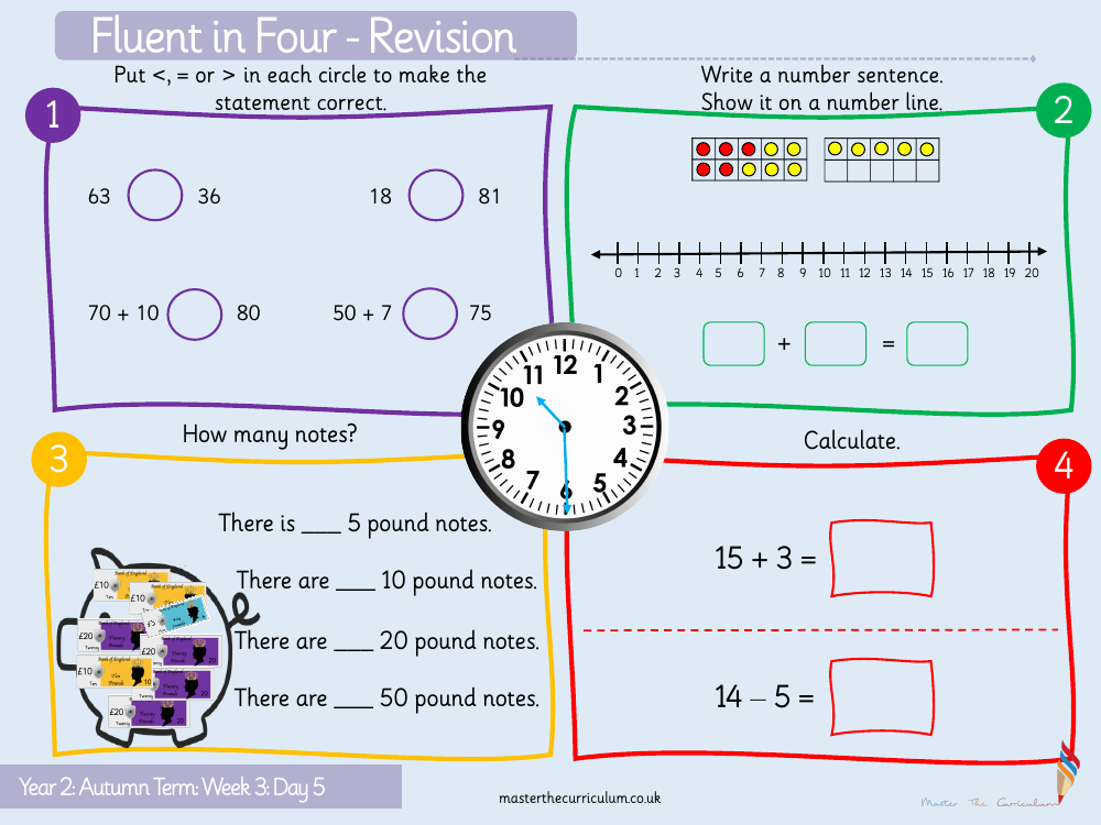 Place value - Order numbers and objects - Starter