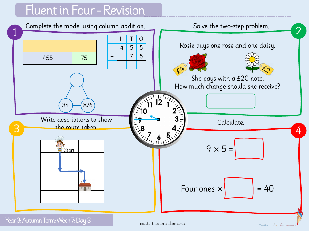 Addition and subtraction - Subtract a two-digit number from a ​three-digit number crossing 10 or 100​ - Starter