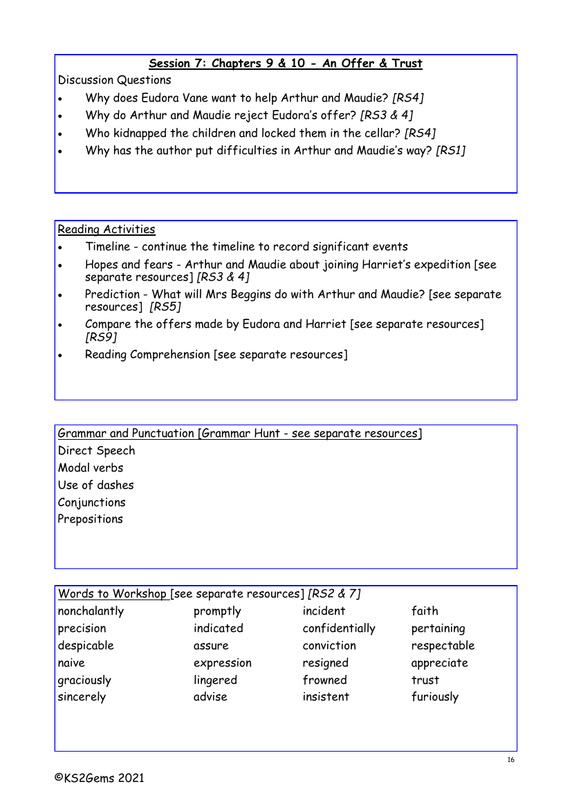 Brightstorm - Session 7 - Chapter 9 & 10 - Worksheet