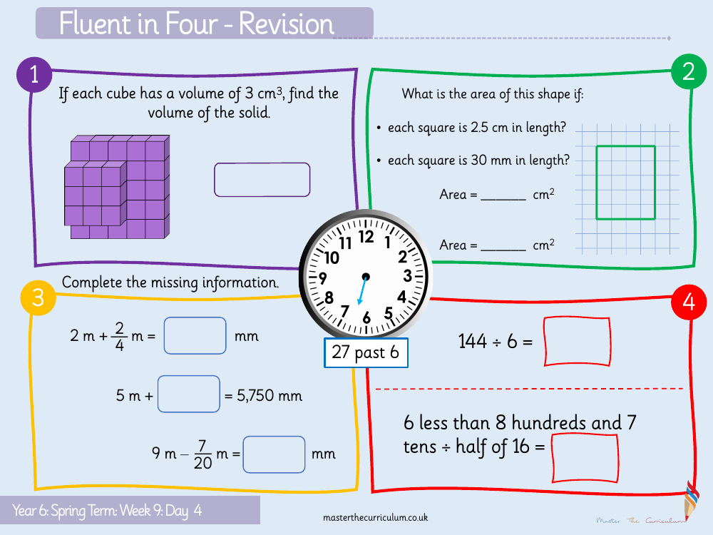 Perimeter, Area and Volume - Volume of a Cuboid - Starter