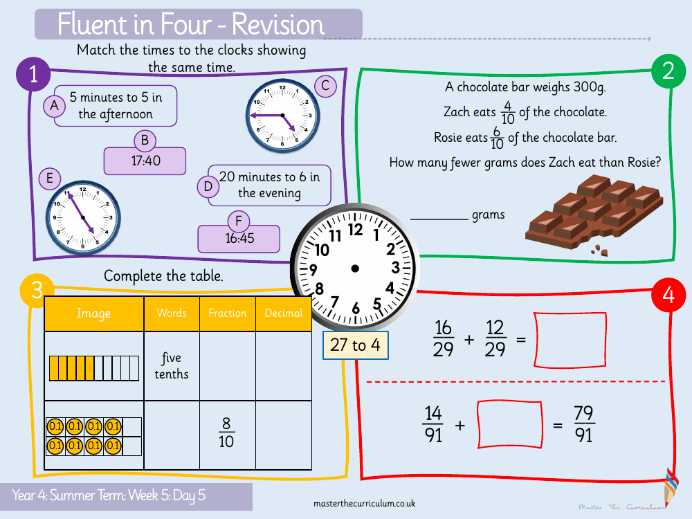 Time - Hours, Minutes and Seconds - Starter