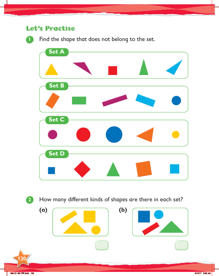 Max Maths, Year 1, Practice, 2D shapes