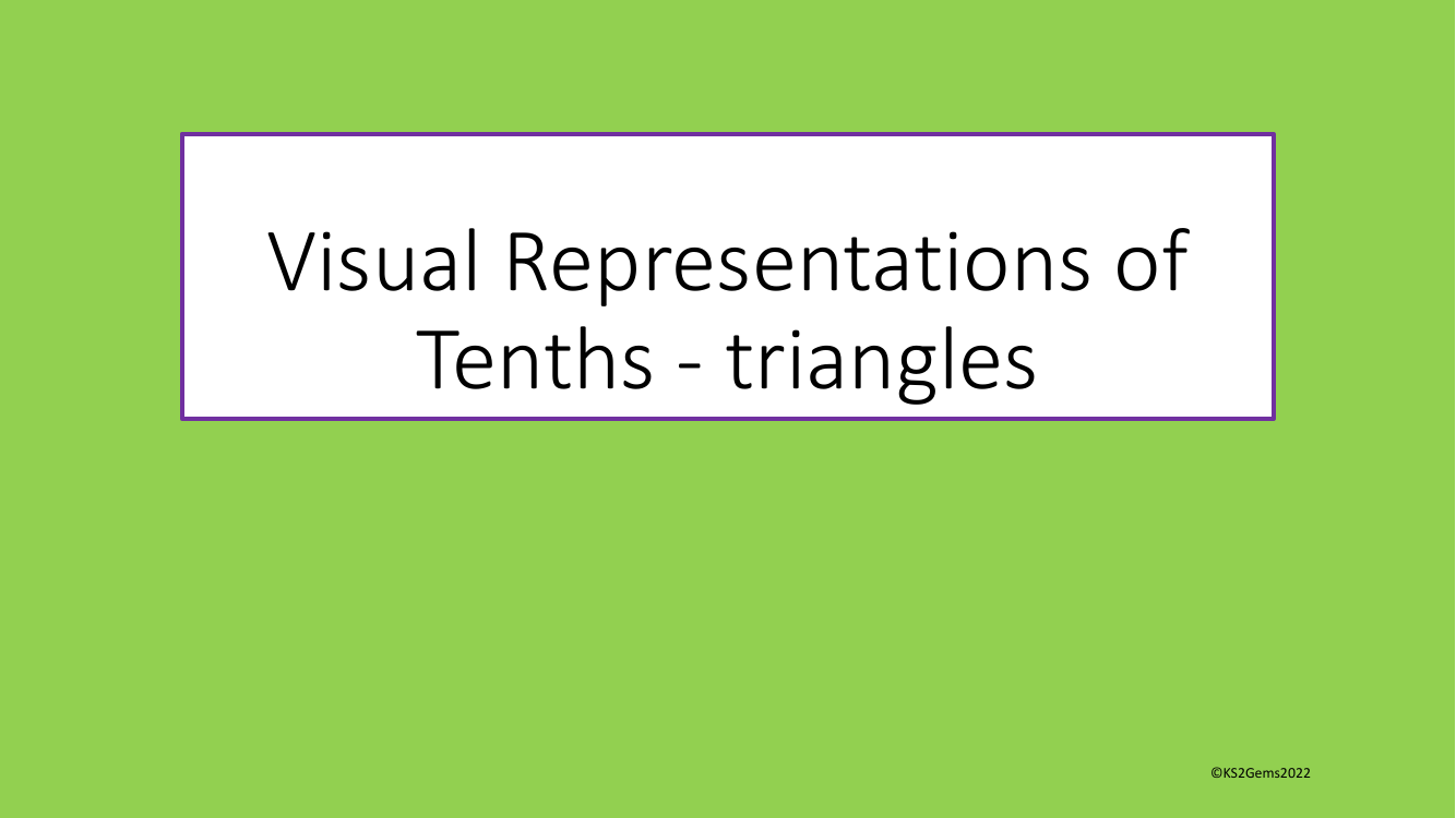 Visual Representations of Tenths Triangles