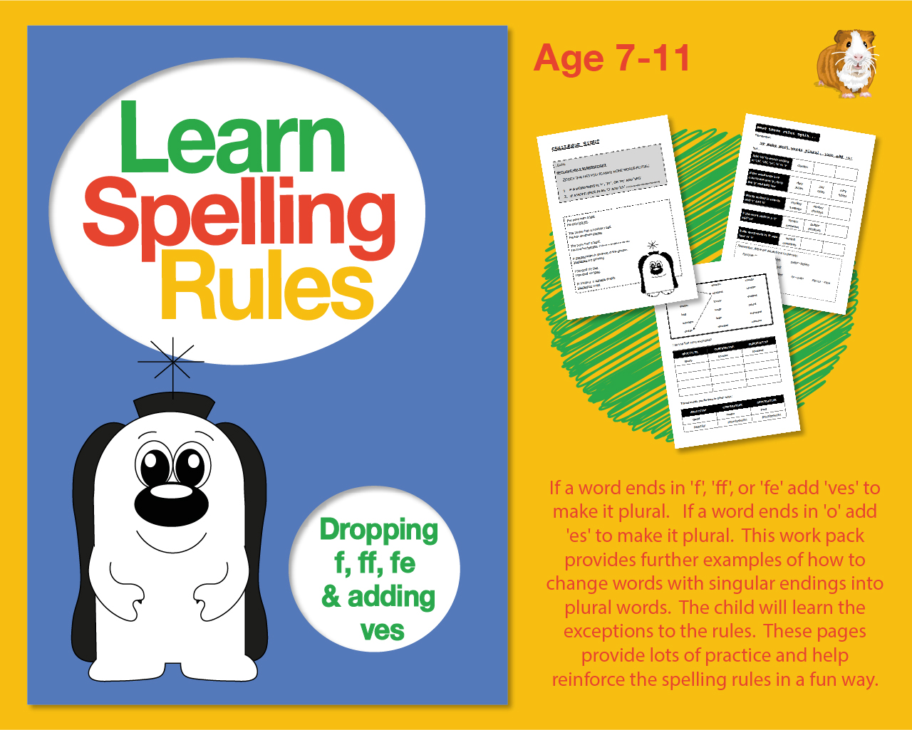 Learn Spelling Rules: Forming Plurals By Dropping 'f', 'ff', 'fe' And Adding 'ves' - Teacher Notes