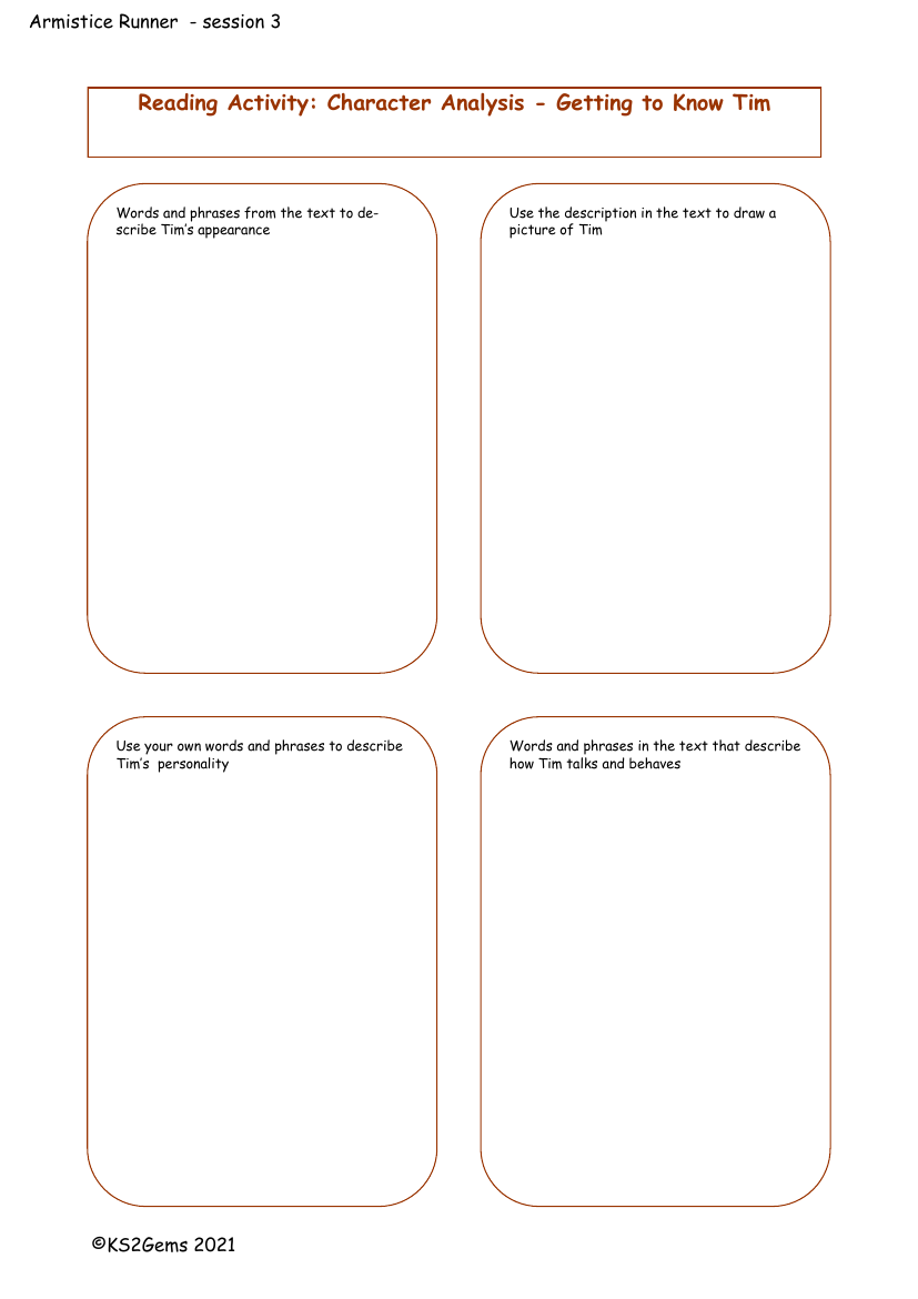 Armistice Runner - Session 3 - Character Analysis Tim