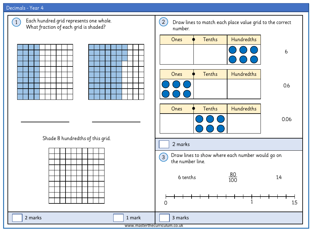 Decimals - Assessment (3)