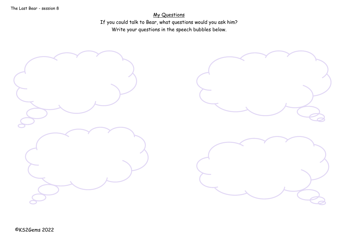 The Last Bear - Session 8 - My Questions