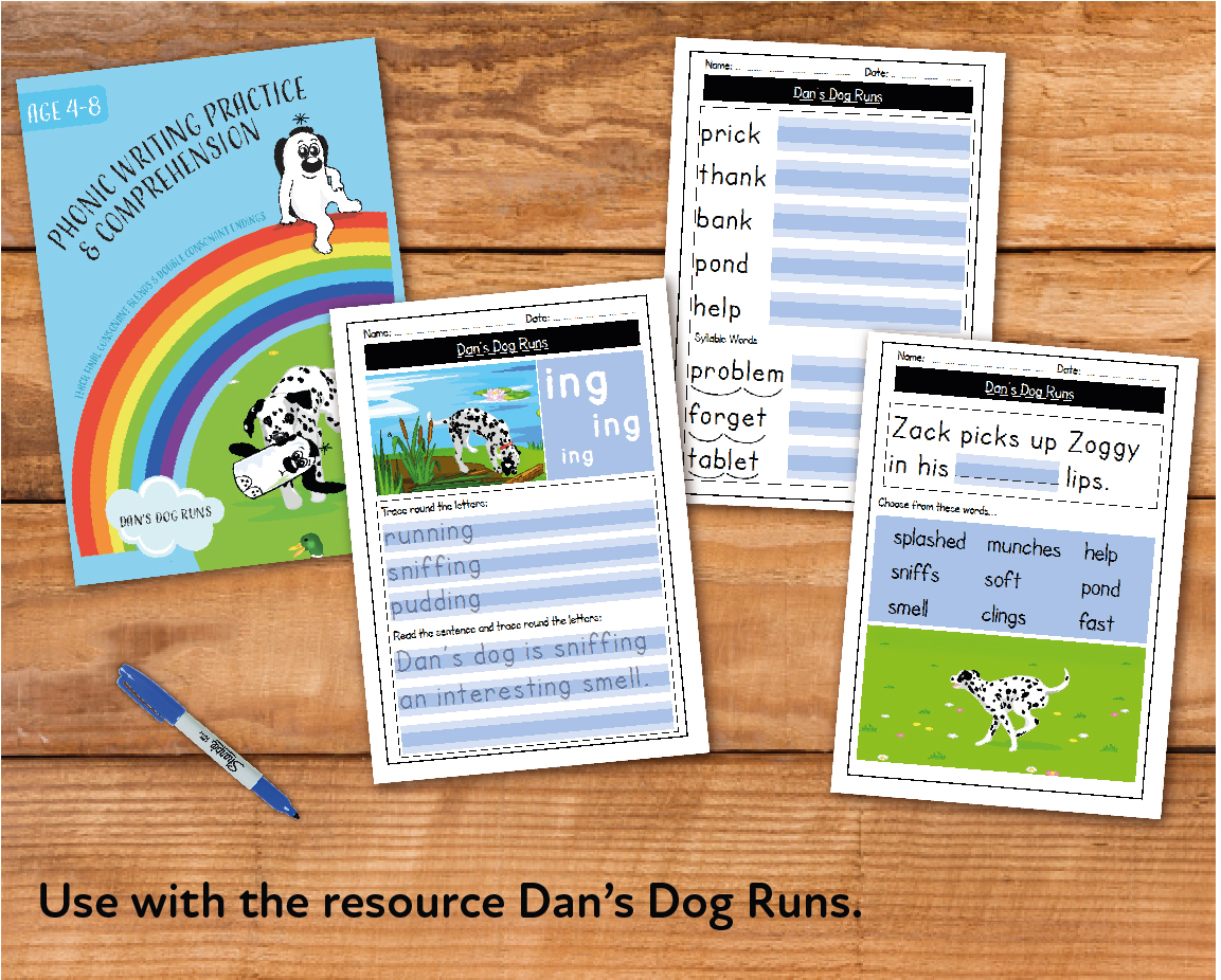 Dan’s Dog Runs - Teacher Notes (Writing And Comprehension Practice)