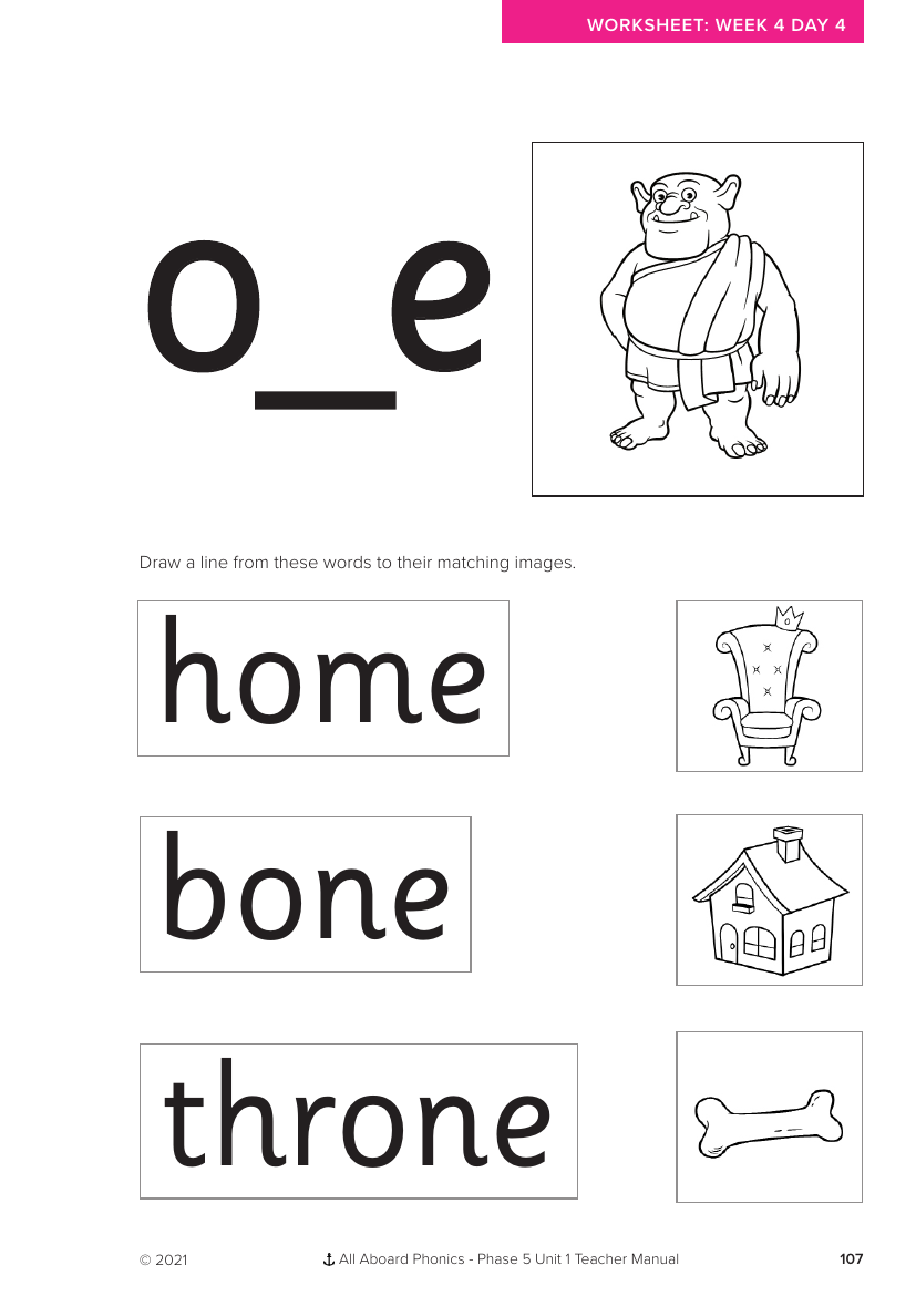 Week 4, lesson 4 Letter formation activity - Phonics Phase 5, unit 1 - Worksheet