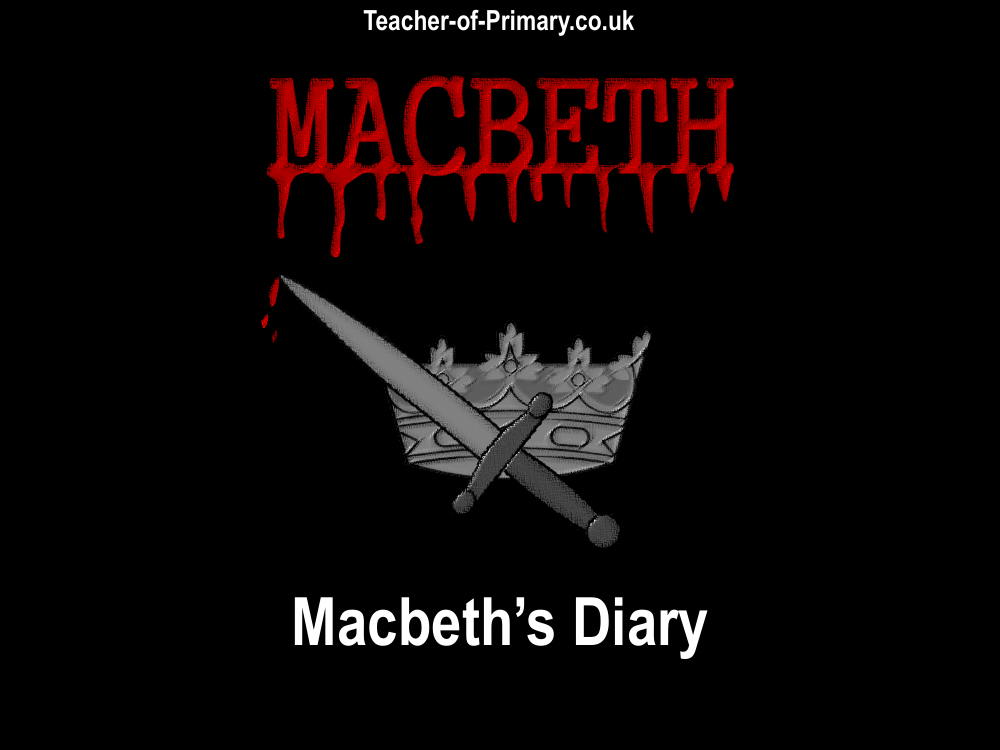 Macbeth - Lesson 8 - Macbeth's Diary PowerPoint