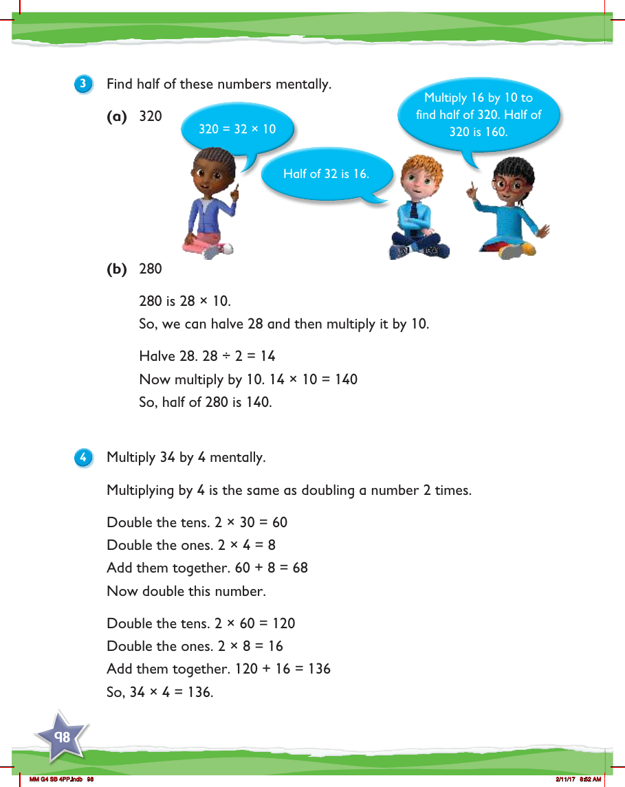 Max Maths, Year 4, Learn together, Mental multiplication (2)