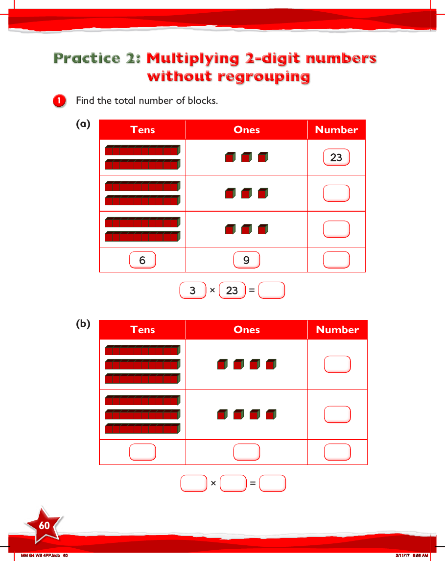 Max Maths, Year 4, Work Book, Multiplying 2-digit numbers without regrouping