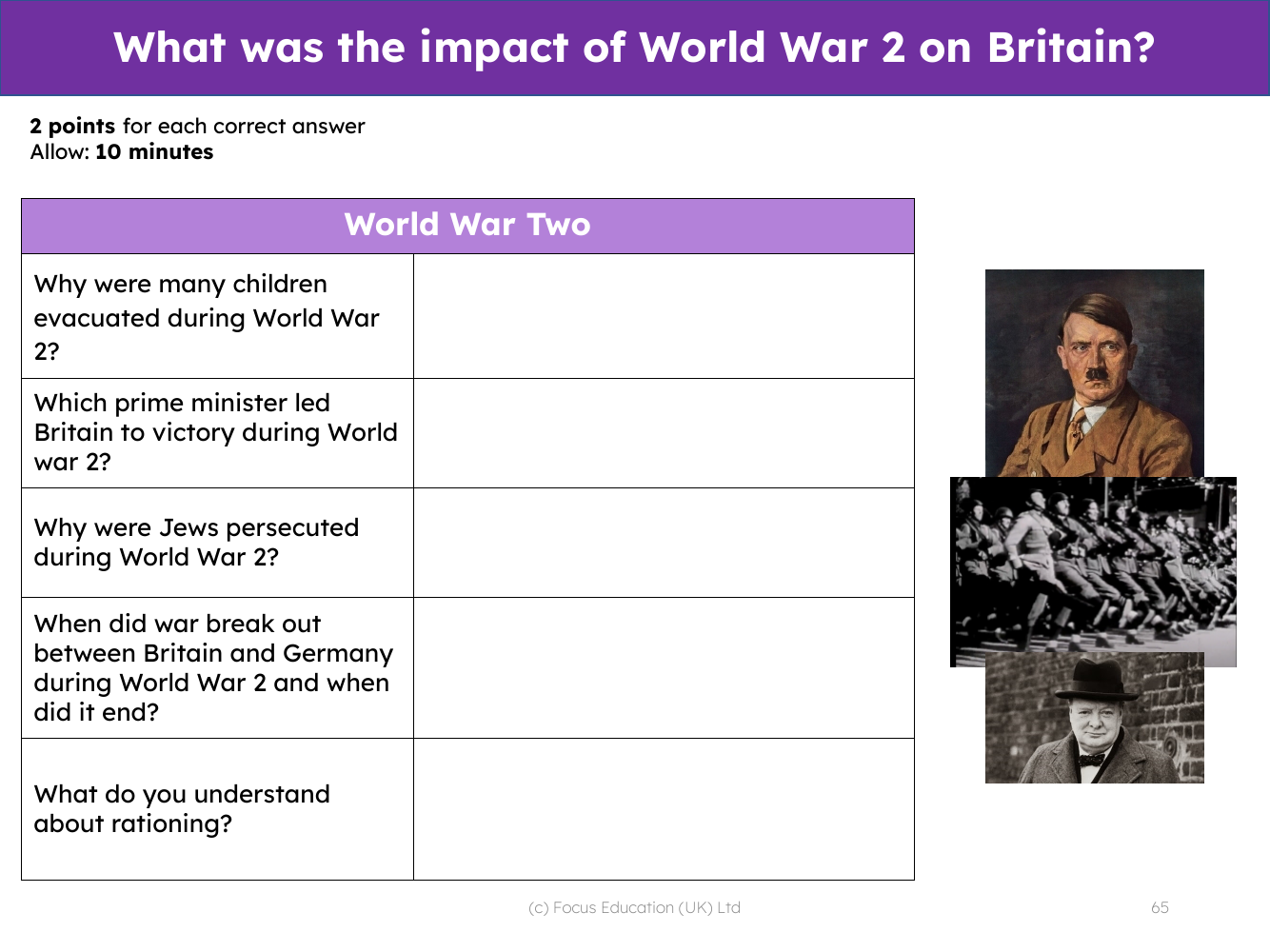 Mini quiz - World War 2