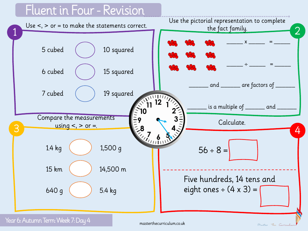 Addition, Subtraction, Multiplication and Division - Order of operations - Starter