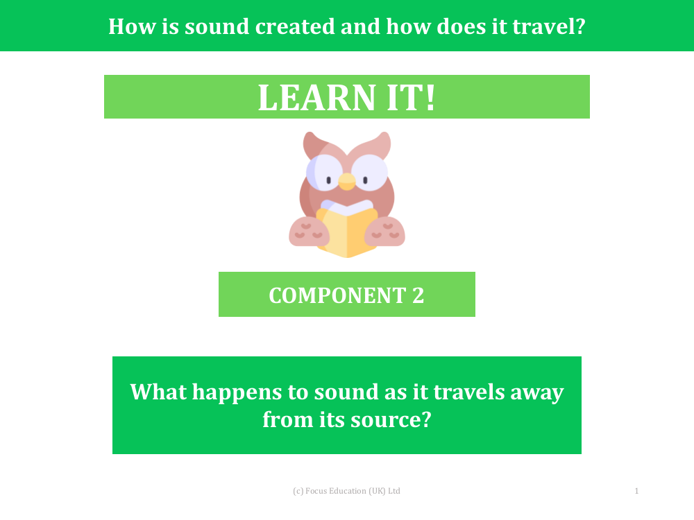 What happens to sound as it travels away from its source? - Presentation