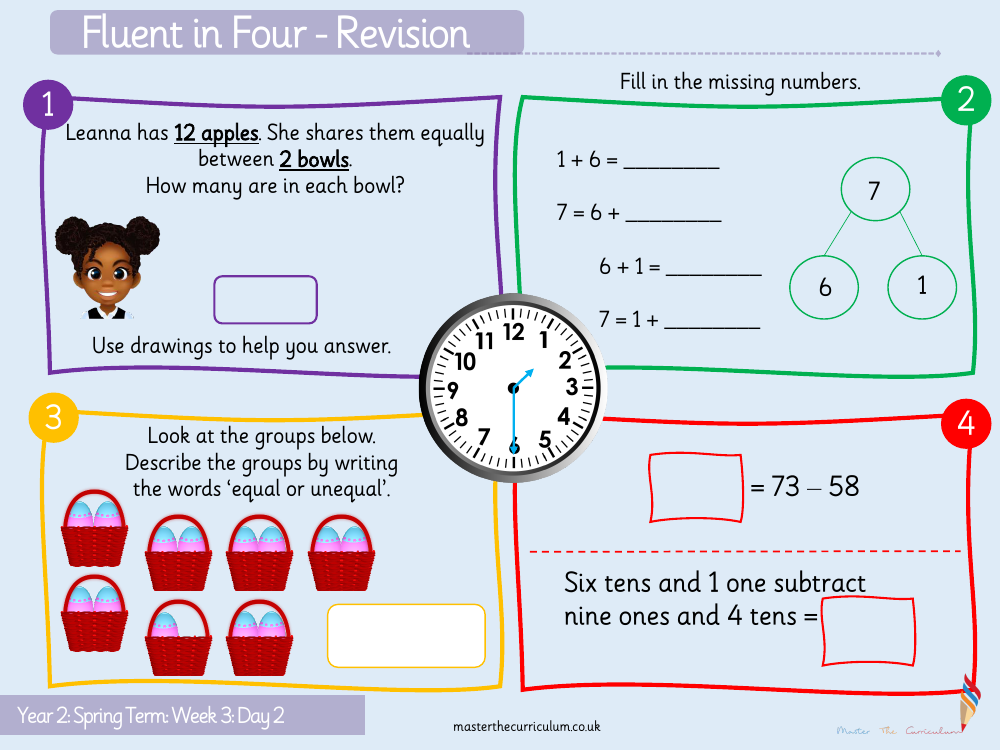 Multiplication and division - Make equal groups sharing 2 - Starter