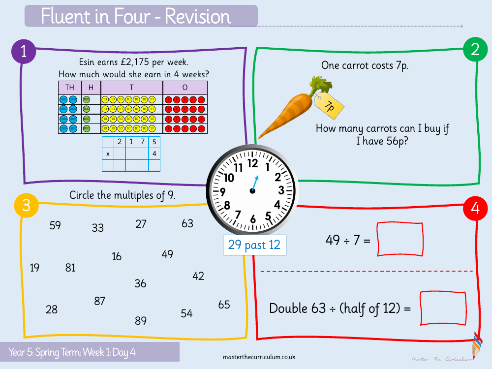 Multiplication and Division (2) - Area model (Base ten) - Starter