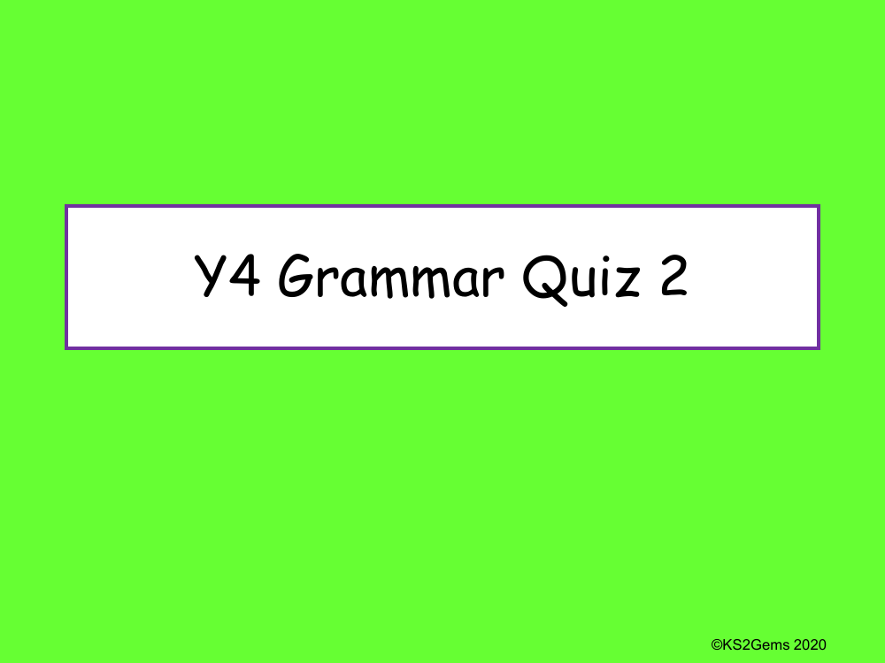 Grammar Quiz 2