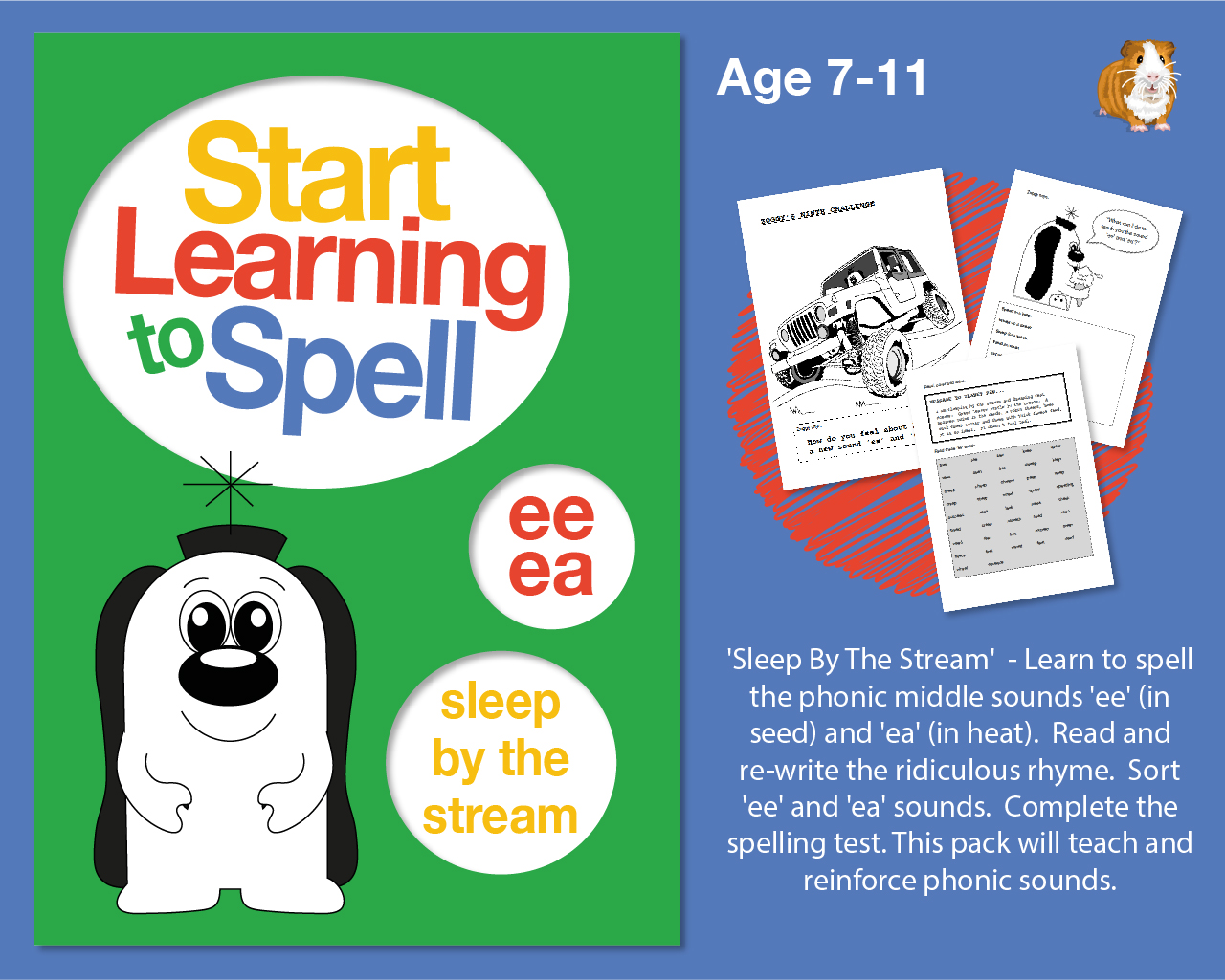 Sleep By The Stream' Learn to Spell Words with 'ee' and 'ea' (7-11 years) - Teacher Notes