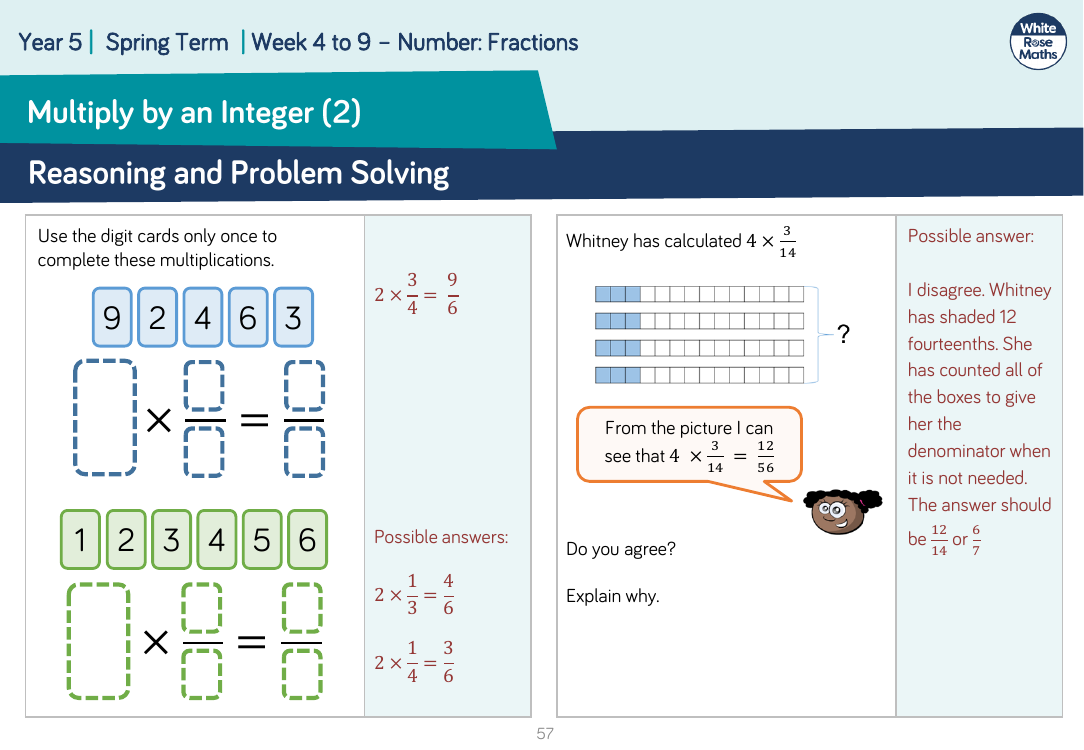 Multiply by an Integer (2): Reasoning and Problem Solving