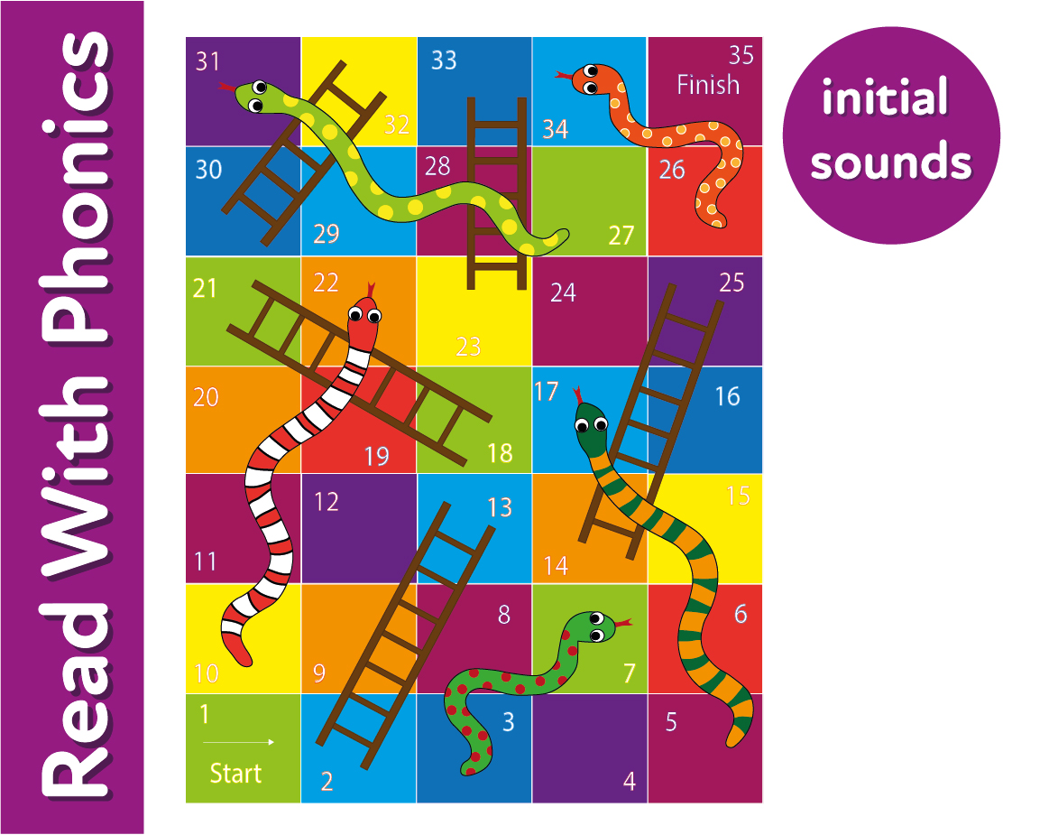 Play Snakes And Ladders - Fun Ways To Practise 3 Letter Phonic Words (3 years +) - Teacher Notes