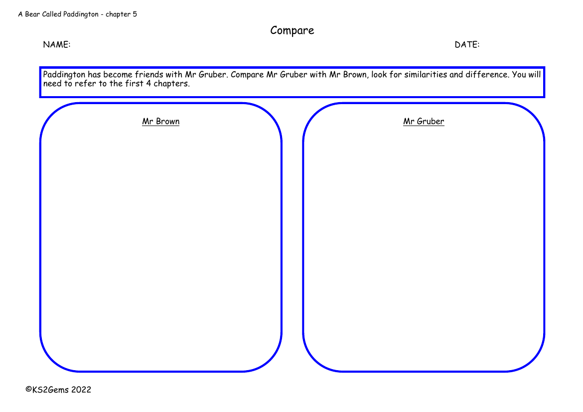 A Bear Called Paddington - Chapter 5 - Compare