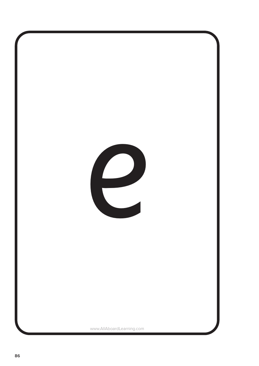 Week 4, lesson 2 "e" grapheme cards - Phonics Phase 2 - Resource