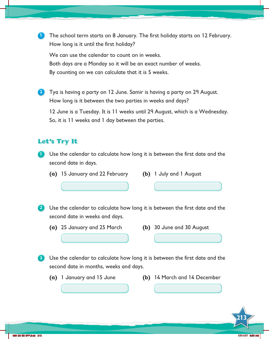 Max Maths, Year 6, Learn together, Calendars (2)