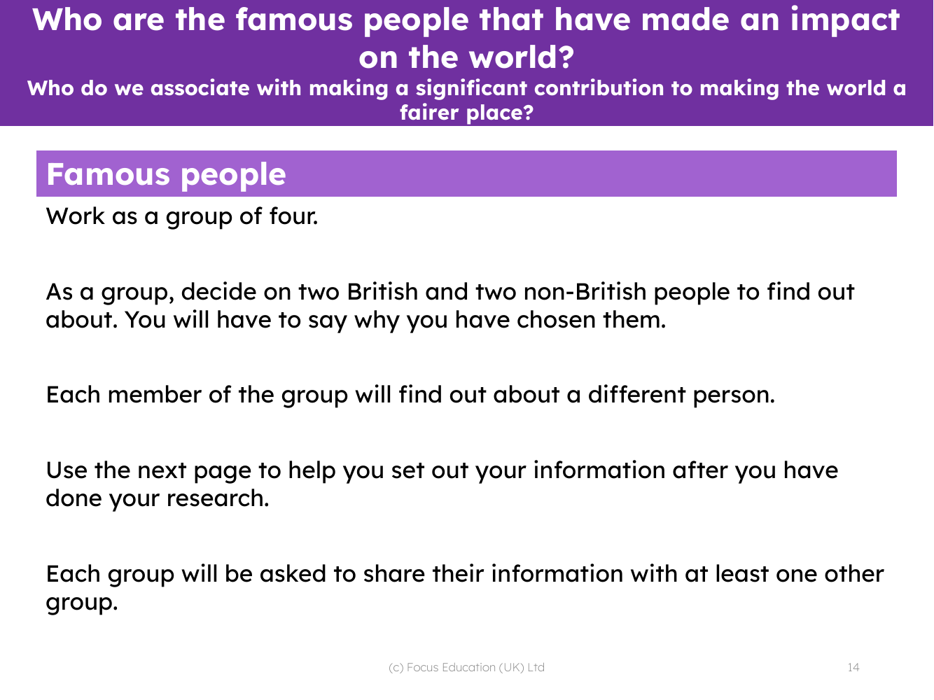 Famous people - Research task