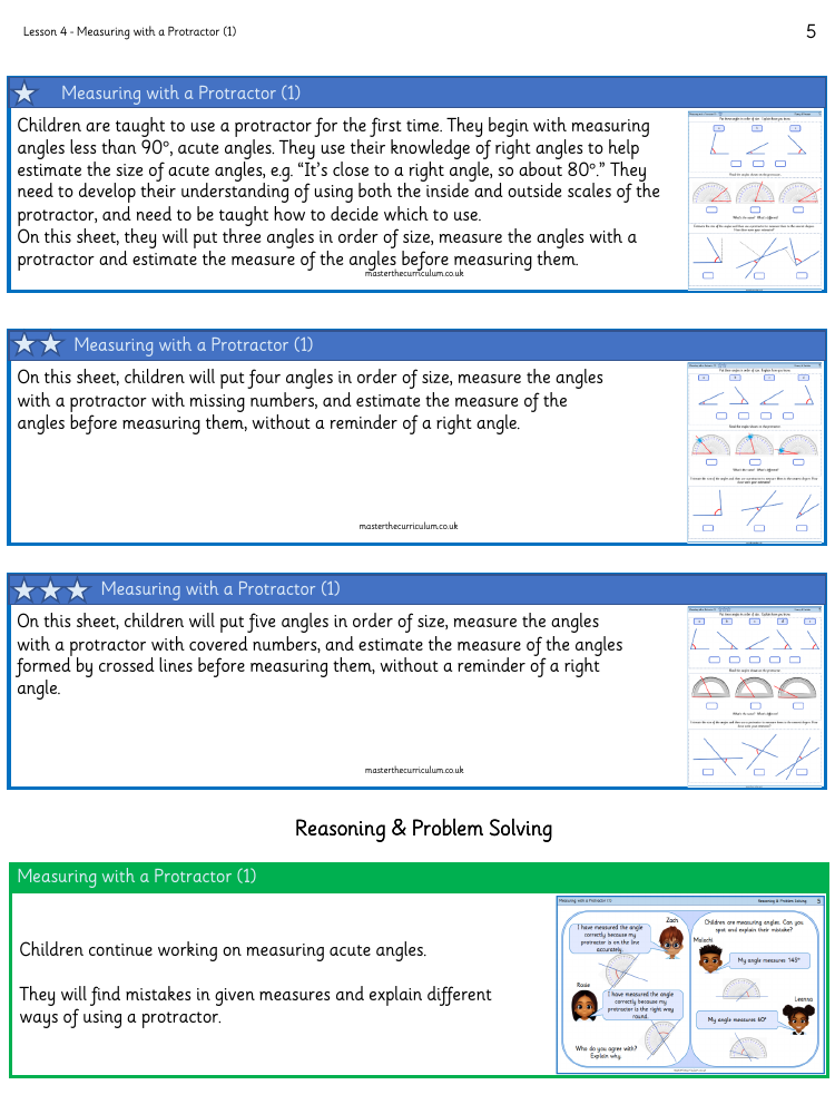 Properties of Shape - Measure with a Protractor (1) - Worksheet