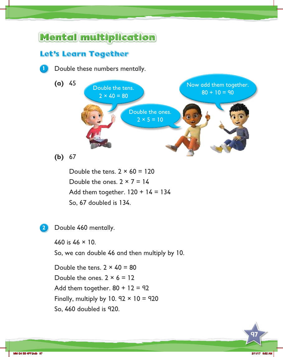 Max Maths, Year 4, Learn together, Mental multiplication (1)