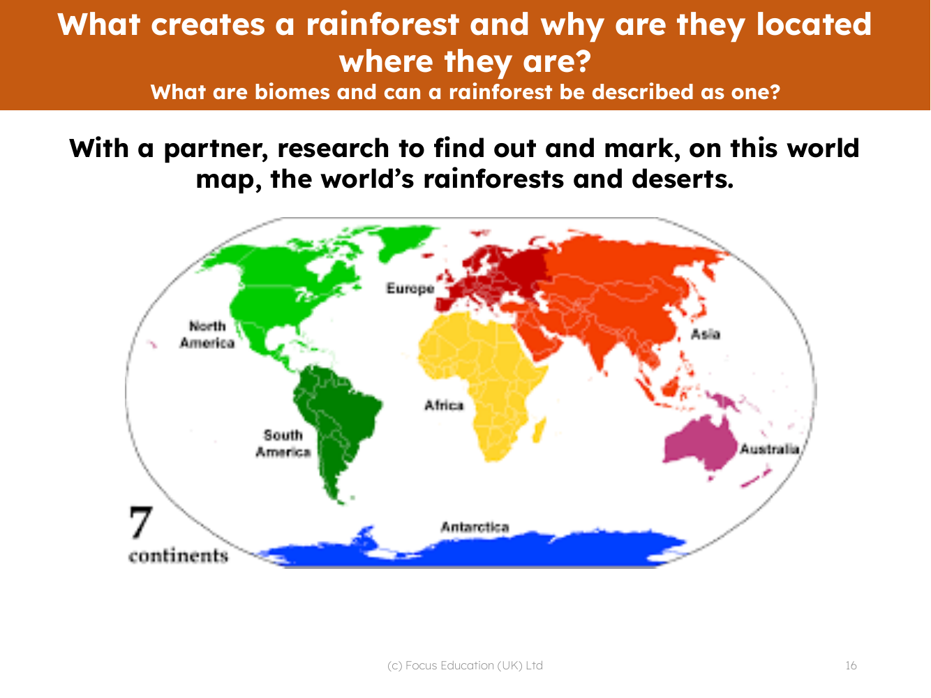 Locate on a map - Rainforests