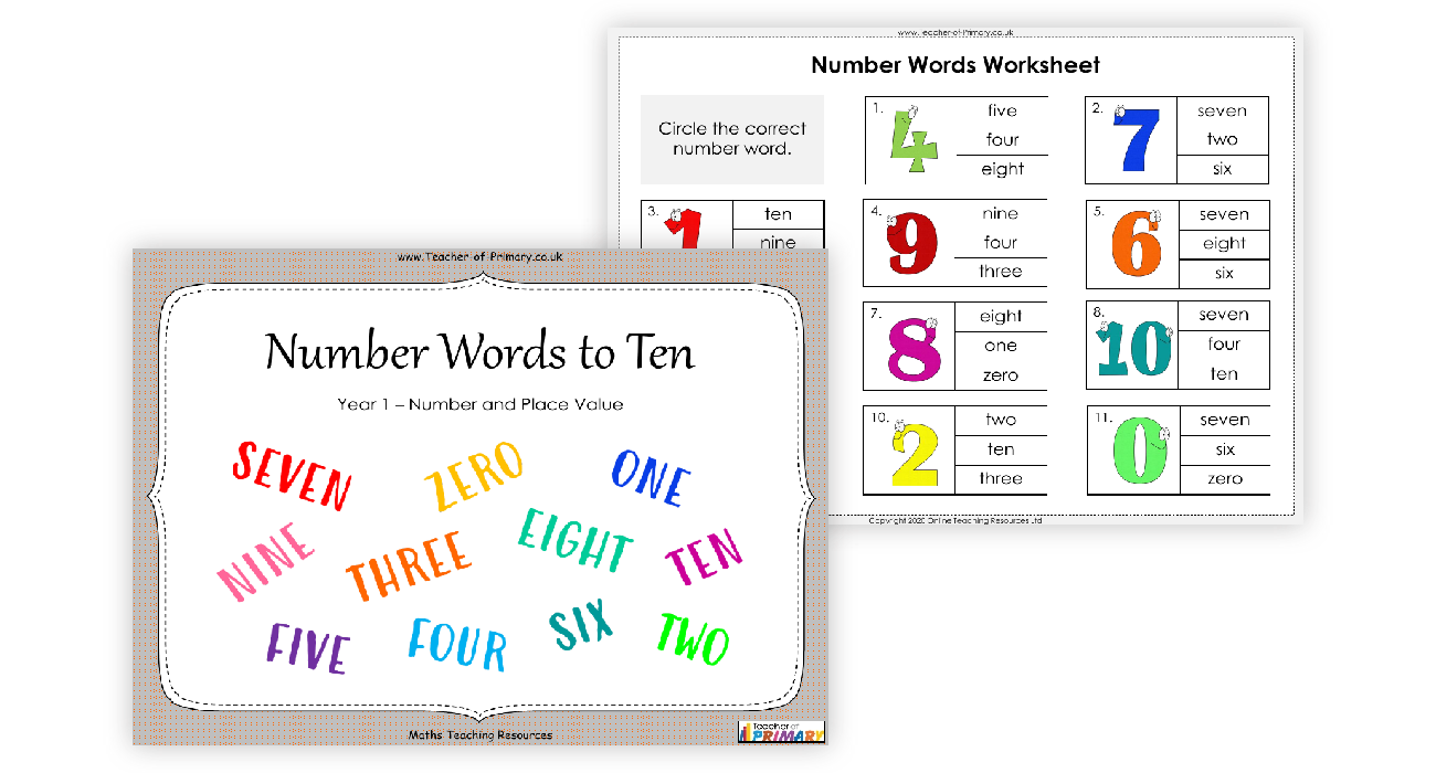 number-words-to-ten-worksheet-maths-year-1