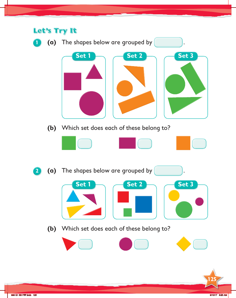 Max Maths, Year 1, Try it, Grouping shapes