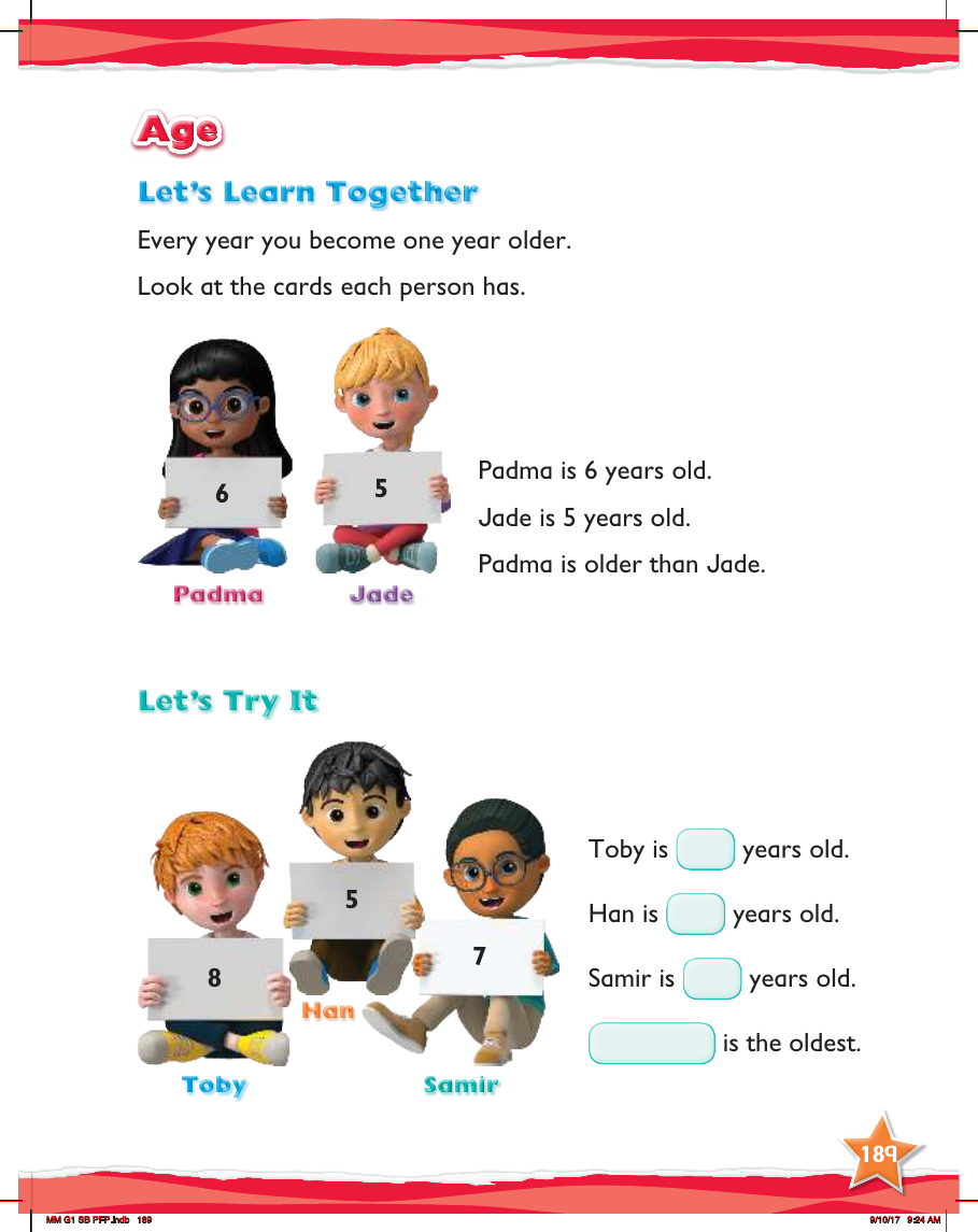 Max Maths, Year 1, Learn together, Age