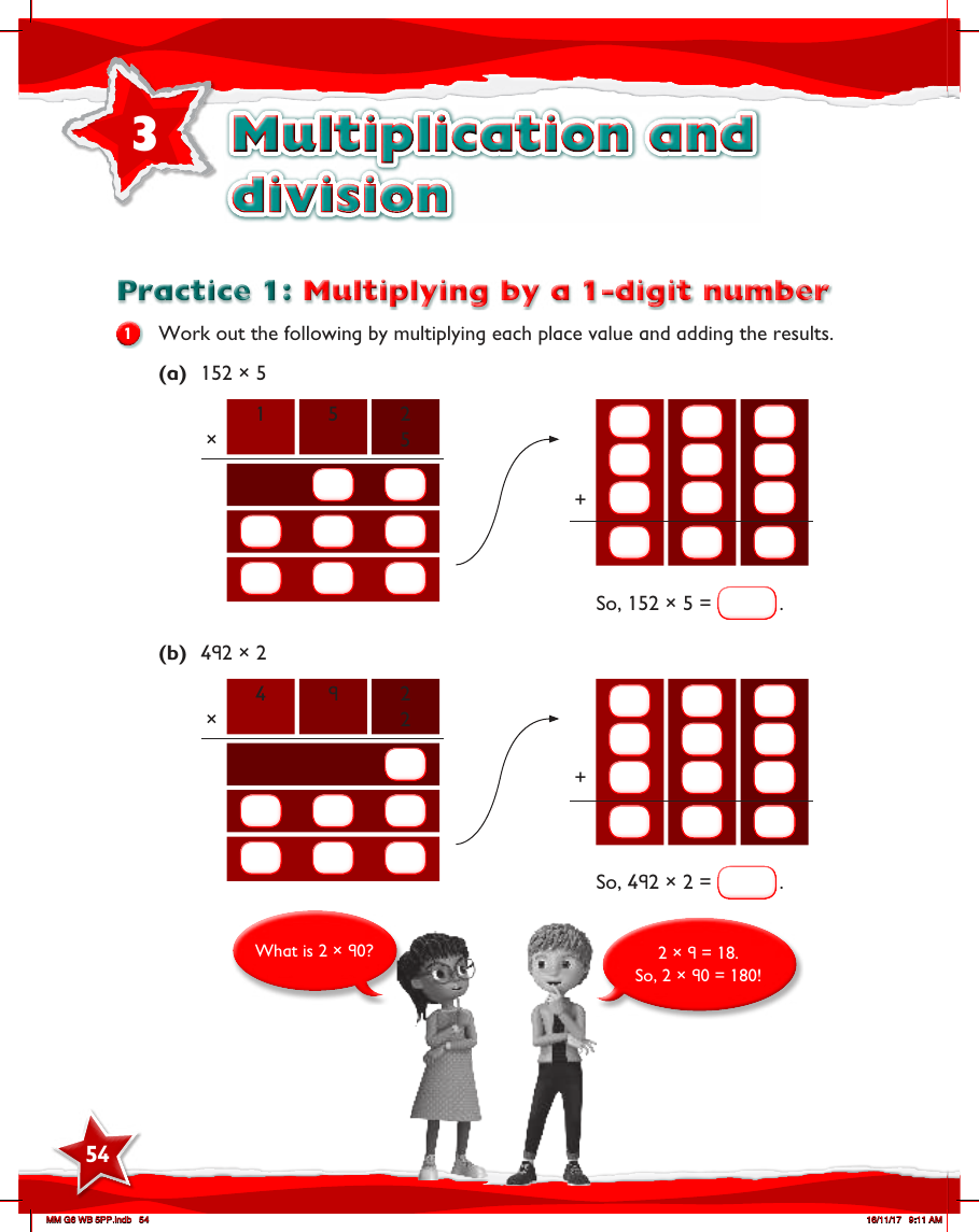 Max Maths, Year 6, Work Book, Multiplying by a 1-digit number