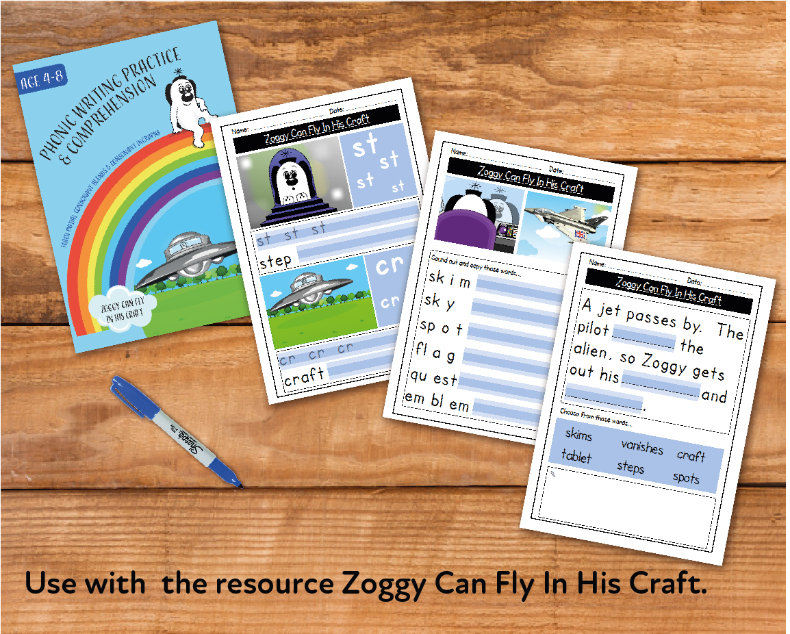 Zoggy Can Fly In His Craft - Teacher Notes (Writing And Comprehension Practice)