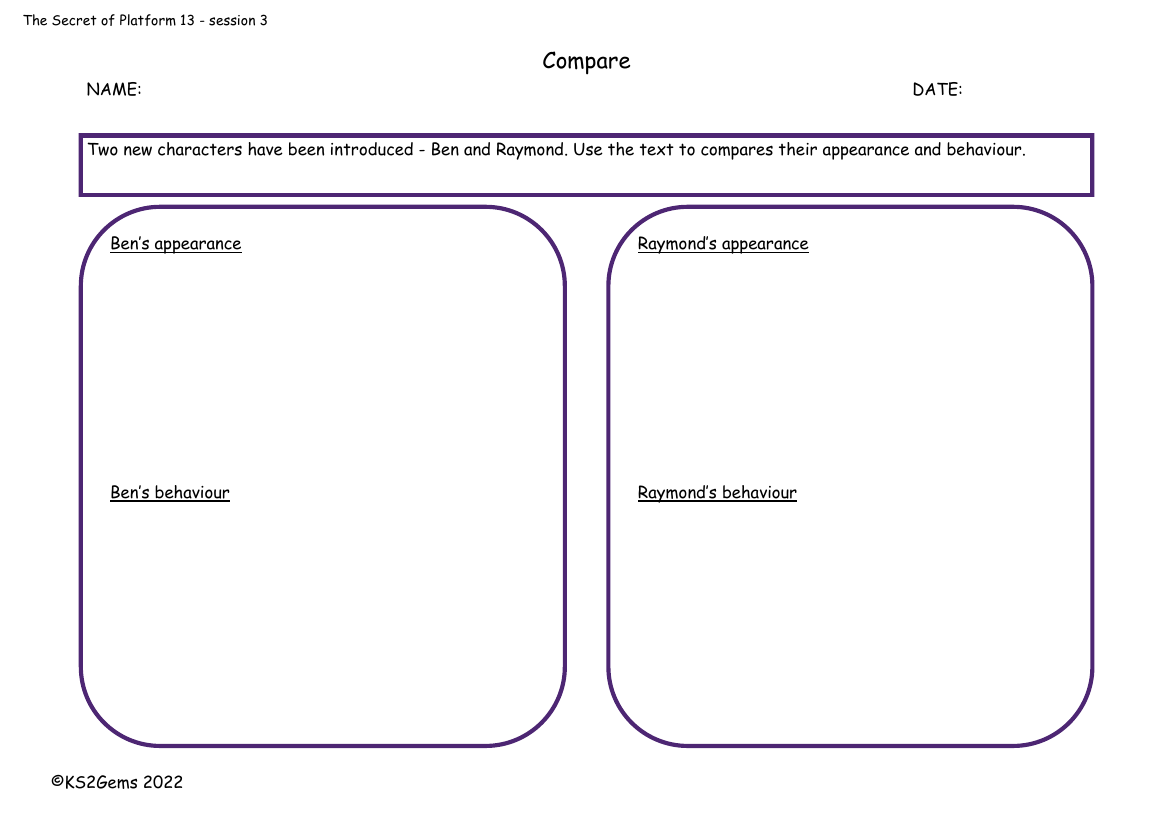 The Secret of Platform 13 - Session 3 - Compare