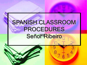 Spanish Classroom procedures and rules