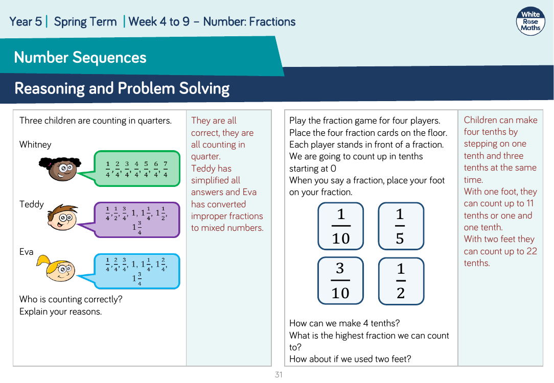 Number Sequences: Reasoning and Problem Solving