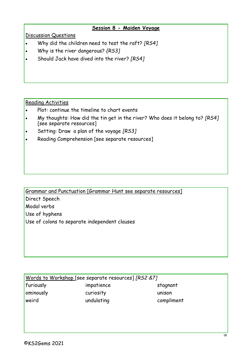 The Explorer - Session 8 - Worksheet